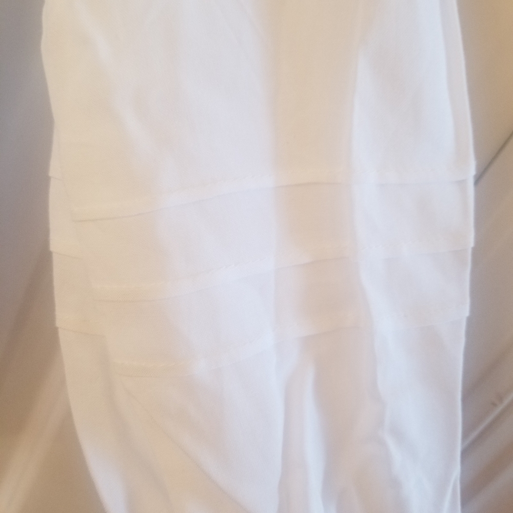 Caslon Lace Inset Pintuck Blouse in White size M - Picture 4 of 7